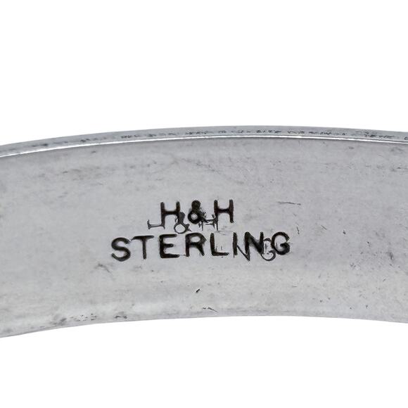 Dog Is My Co-Pilot H&H Cuff Bracelet | Vintage Sterling Silver 925 | 6.5" - Picture 8 of 11